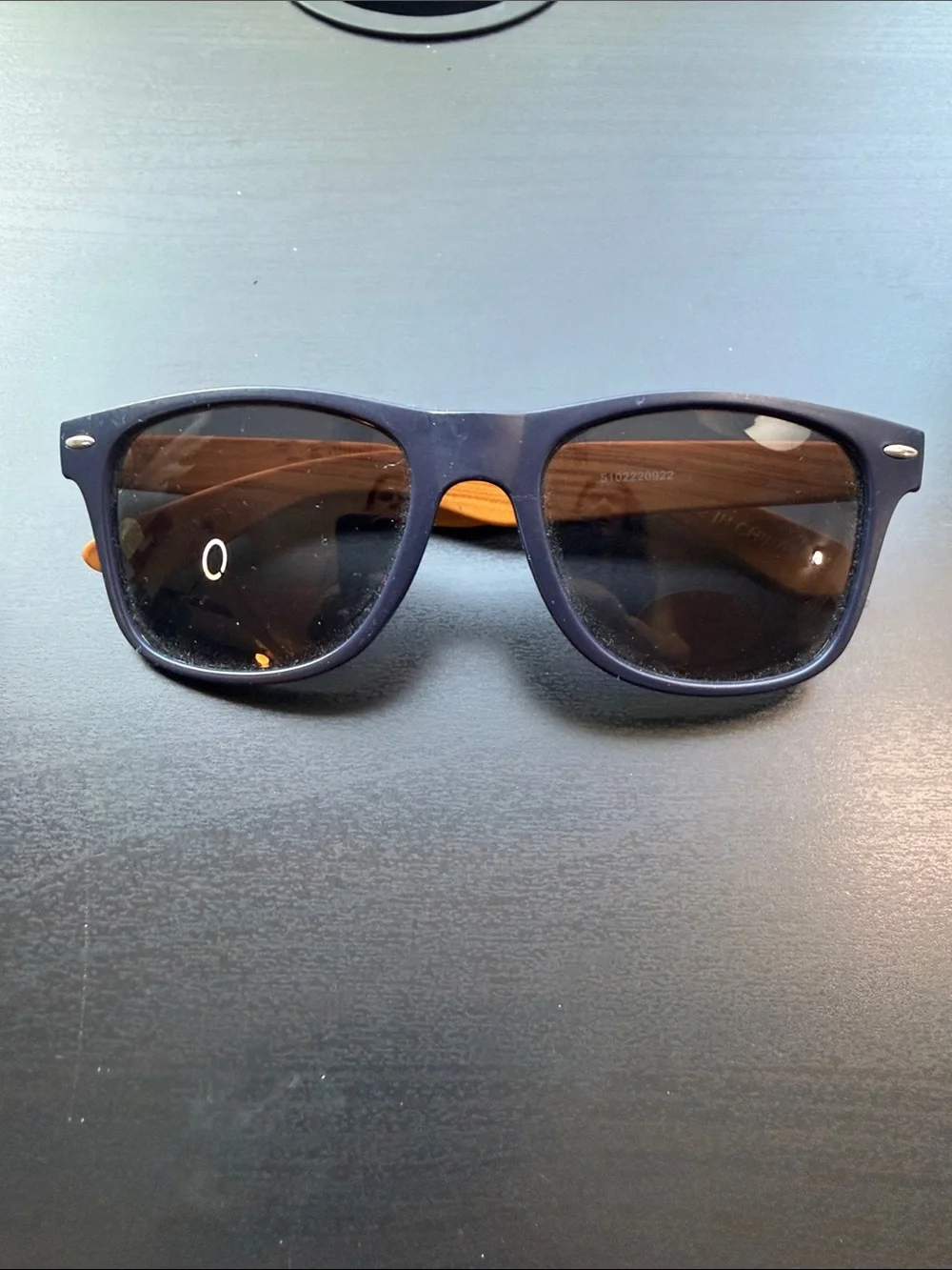 Matte Black Wayfarer Sunglasses with Brown Lenses